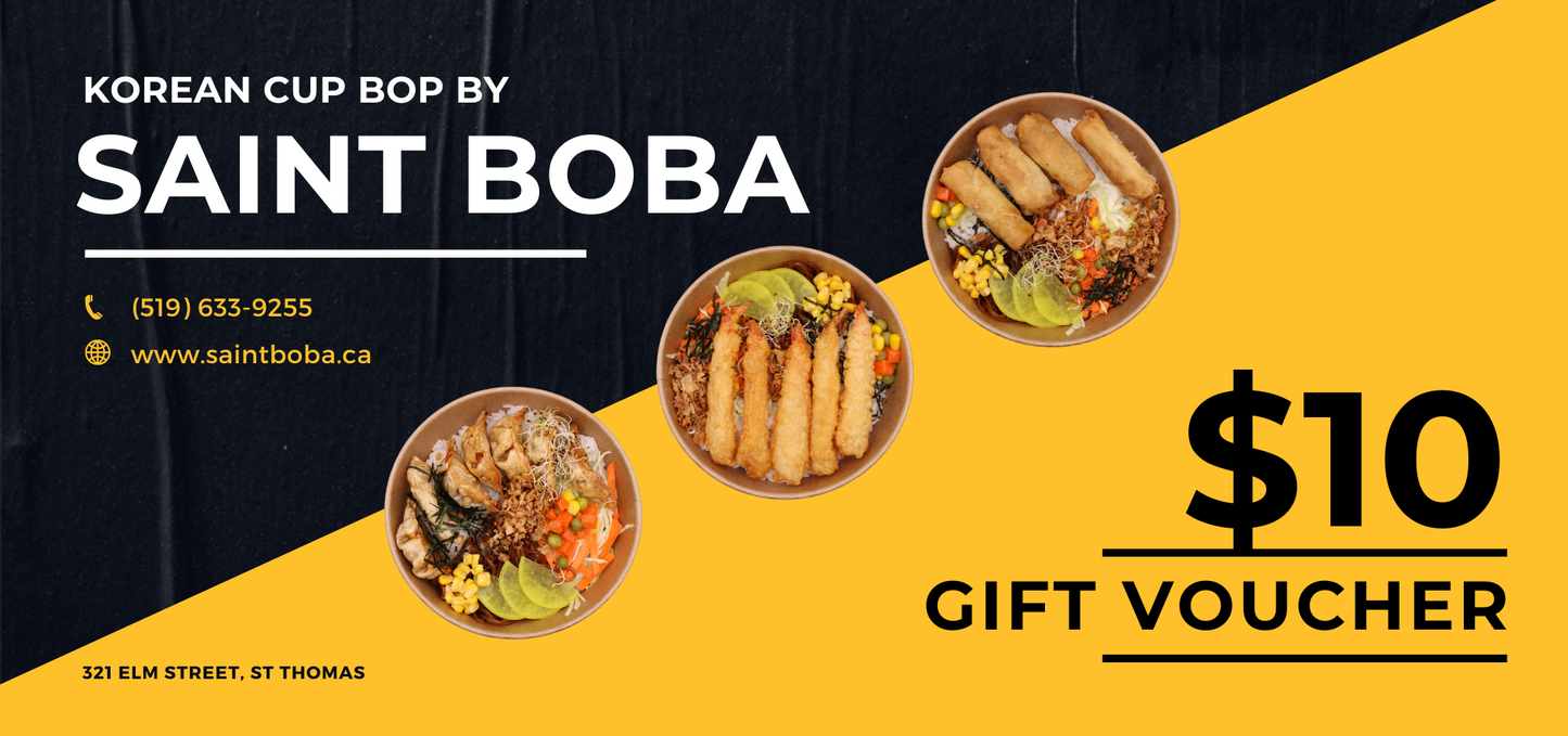Saint boba gift card $10