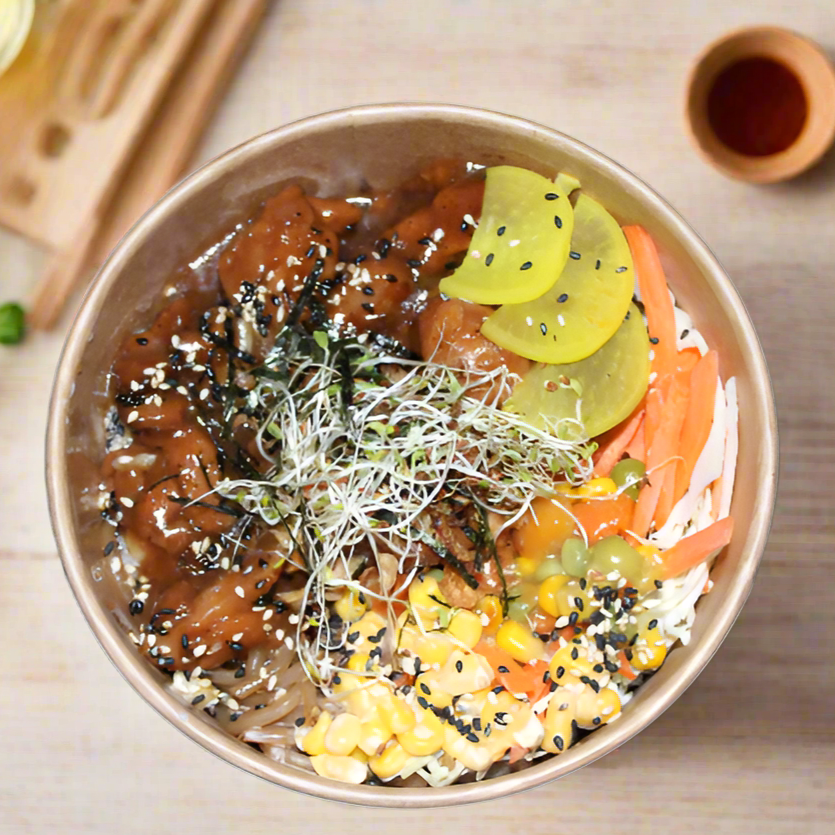 Saint Boba Korean BBQ CHICKEN Rice Bowl